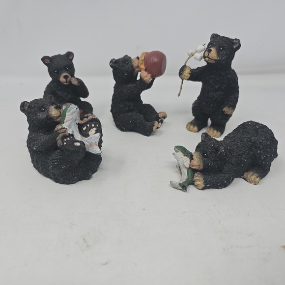 BEAR FIGURINES LOTS OF 5 - Picture 2 of 11